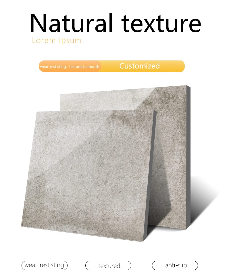 600*600mmm Hot Sale Light Grey Cement Rustic Tile for Veranda