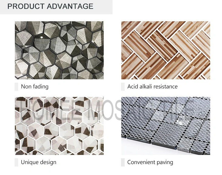 New Design Dark Grey Metallic Glass Mosaic Marble Tile for Backsplash Wall Tile Sample Customization